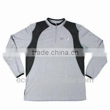 Sports Shirt Made of 100% Polyester Fast-Dry, with Color Combination and Silkscreen Logo