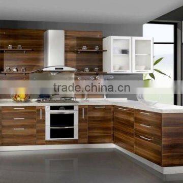 Wooden color Melamine kitchen cabinets