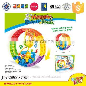 Variety of wheel rail park electronic toy train puzzle assembled orbit stereo rolling track