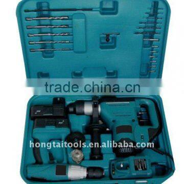 2PCS heavy-duty drill set with Hammer drill and 24Volt drill