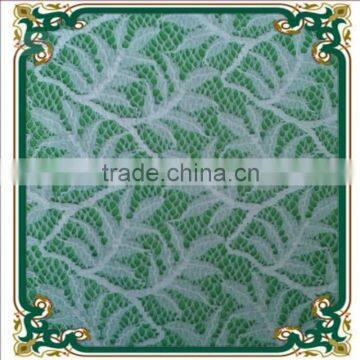 Latest white leaf lace fabric for table cover