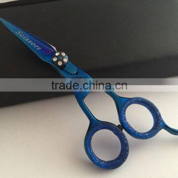 Blue Titanium Color Hair Salon Scissors Free Shipping Fedex & DHL To USA