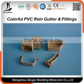 Hangzhou Factory PVC Rain Gutter, Plastic Material 5.2 Inch Rectangular Gutter photo-2