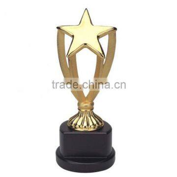 Elegant Gold Rising Star with Black Base Honor Award Trophy