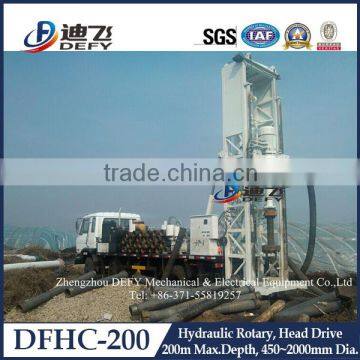 Stable structure water wells boring drill with 200m drilling depth