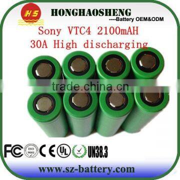 18650 vtc4 / 18650 rechargeable vtc4 battery/18650 30a vtc4 battery for sony vtc4