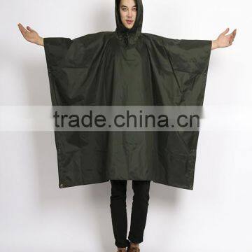 OEM Factory 100% Polyester or Oxford Raincoat Army Rain Poncho Military Outdoor Workplace Bicycle Motorcycle Raincoat photo-4