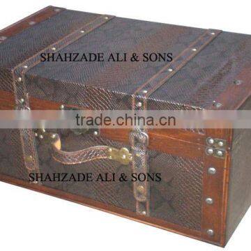 Crocodile Leather Storage Trunks