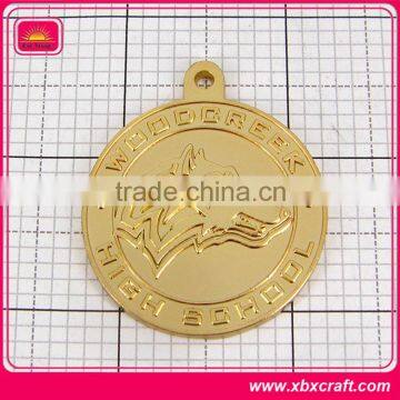 Fashion Bright Gold Foil Plated Medal With Enamel Logo photo-3