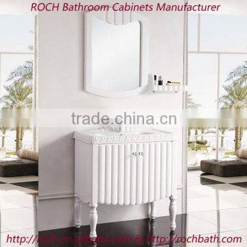 ROCH 2020 European Style Wood White Bathroom Vanity