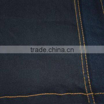 black weft flax cotton polyester spandex denim farbic