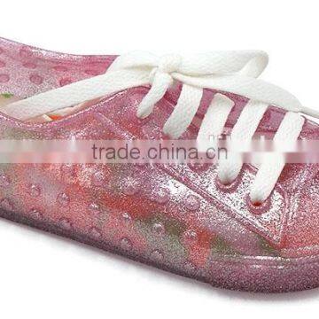 New Moulding PVC Kids Plastic Jelly Flower Shoes,Kids Flat Sandals Shoes PVC Crystal Jelly Shoes