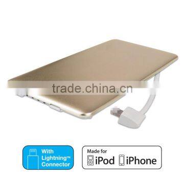 2016 New Colorful Ultra-thin Portable 3200mAh Power Bank With Usb Cable For iPhone