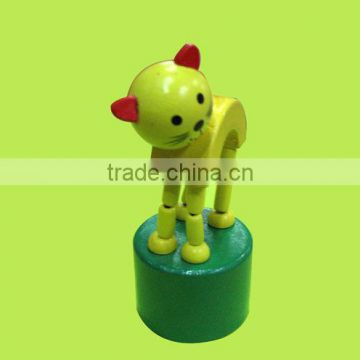 New Wooden Toy Wood Puppet Handwork Cat toy