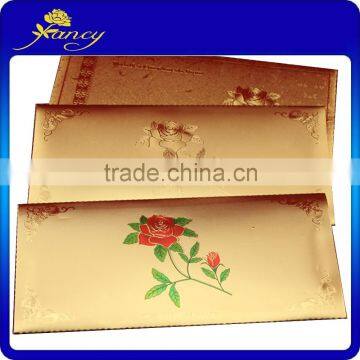 Gold red envelope Custom made gold foil India envelope