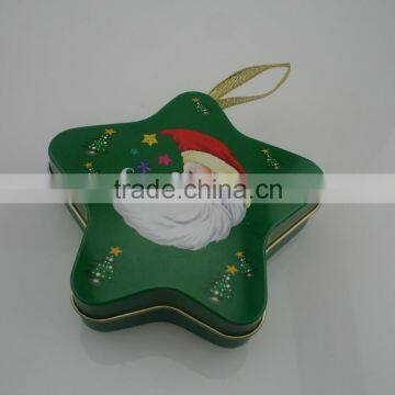 Star Shaped Tin Box for Candy Use Tin Can Christmas Gift Tin Box photo-2