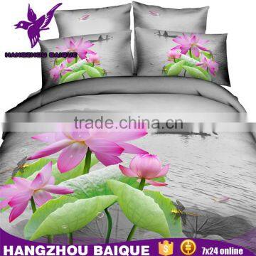 Pure Cotton Hangzhou Xihu Screen Lotus Pattern Bedclothes 3D