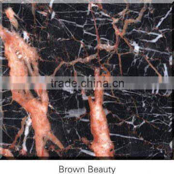 Chinese polished Brown Beauty marble tiles