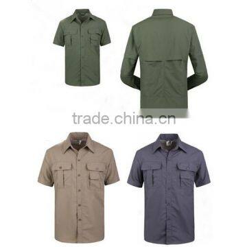 Men's Vented Camping Hiking Fishing Moisture wicking Compressed Breathable Shirt