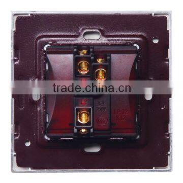 1 Gang Turn on off Button Switch With Crystal Pattern Face photo-5