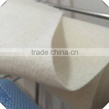 Needle punched cloth with white color