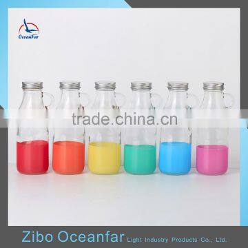 Wholesale Market Glass Bottle Milk Colored Custom Glass Milk Bottles
