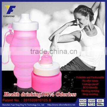 Outdoor sports convenient squeezable bottle silicone collapsible travel water bottle                        
                                                Quality Choice