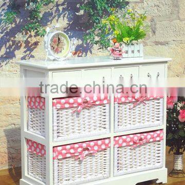 Cheap French White Wood Small Nightstands Table photo-3