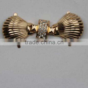 Three Round Overlap With Gold Plating and Blue Stone for Young Girls LOVeS