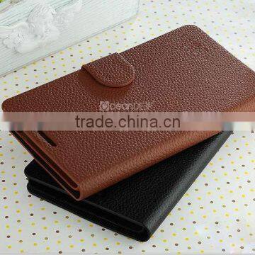 Decent Business men style wallet stand PU flip leather case for Huawei Ascend Mate new case