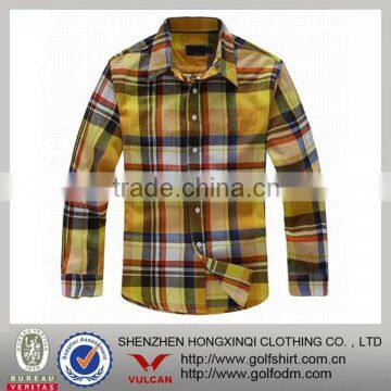 Custom made flannel fabric casual shirt for youth peopel