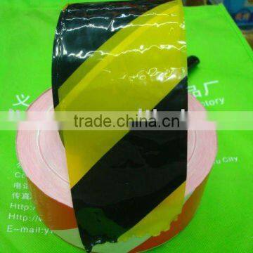black and yellow PE warning tape for underground detectable warning