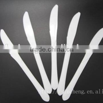 Disposable white hard tableware set plastic knife