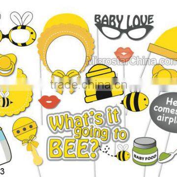 Baby Shower Birthday Party Children's Day Christmas Photo Booth Props Bee Themed