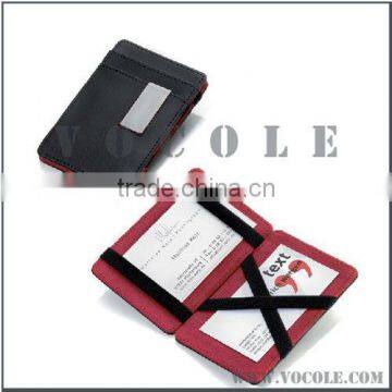 eye drop fashion genuine leather elegant card holder leather wallet