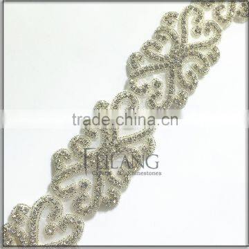 Wedding Bridal Sash Crystal Rhinestone Applique Trim