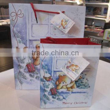 Custom design foldable paper gift handle box