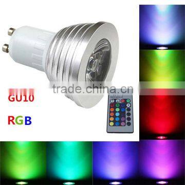 3W RGB GU10 MR16 E14 B22 E27 Remote Control 16 Color RGB LED Bulb Light photo-6