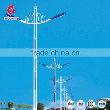 Double arm Street light Manufacturer energy saving outdoor lighting pole