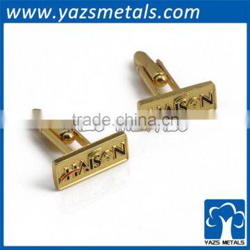 plating custom design metal logo cufflinks