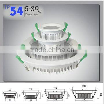 CE ed downlight 5- 30W Aluminum cob ceiling lamp