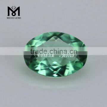 Wholesale 5x7 Oval Light Green Gem Cut Glass Gemstones