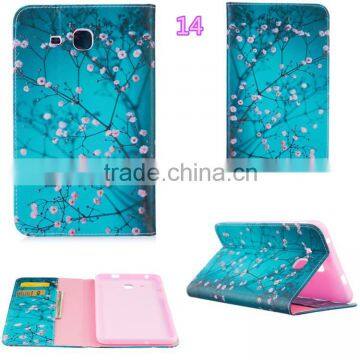 High Quality Painting PU Leather Case for Samsung Galaxy Tab A 7.0 T280 Wallet Card Slots Cover