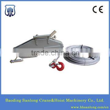 Heavy duty wire rope hand pulley winch