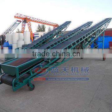 Adjustable angle mobile belt conveyor