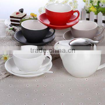 Glazed ceramic tea set teapot teacup