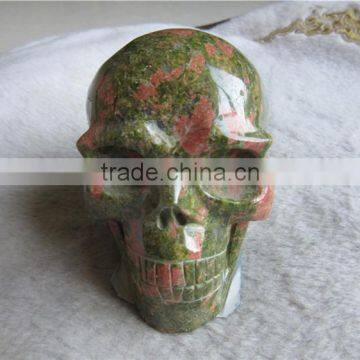 wholesale crystal epidote stone skulls for sale