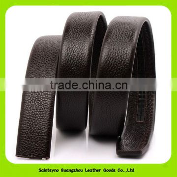 2016 Promotional Gift Items Bulk Order Men's Split Leather Belt For Auto Lock Buckle 16258