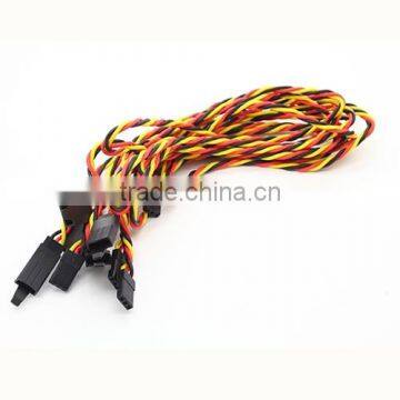 JR connector twisted 60cm servo lead extention cable with hook 22AWG
