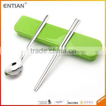 Korean stainless steel chopsticks and spoon gift set with box